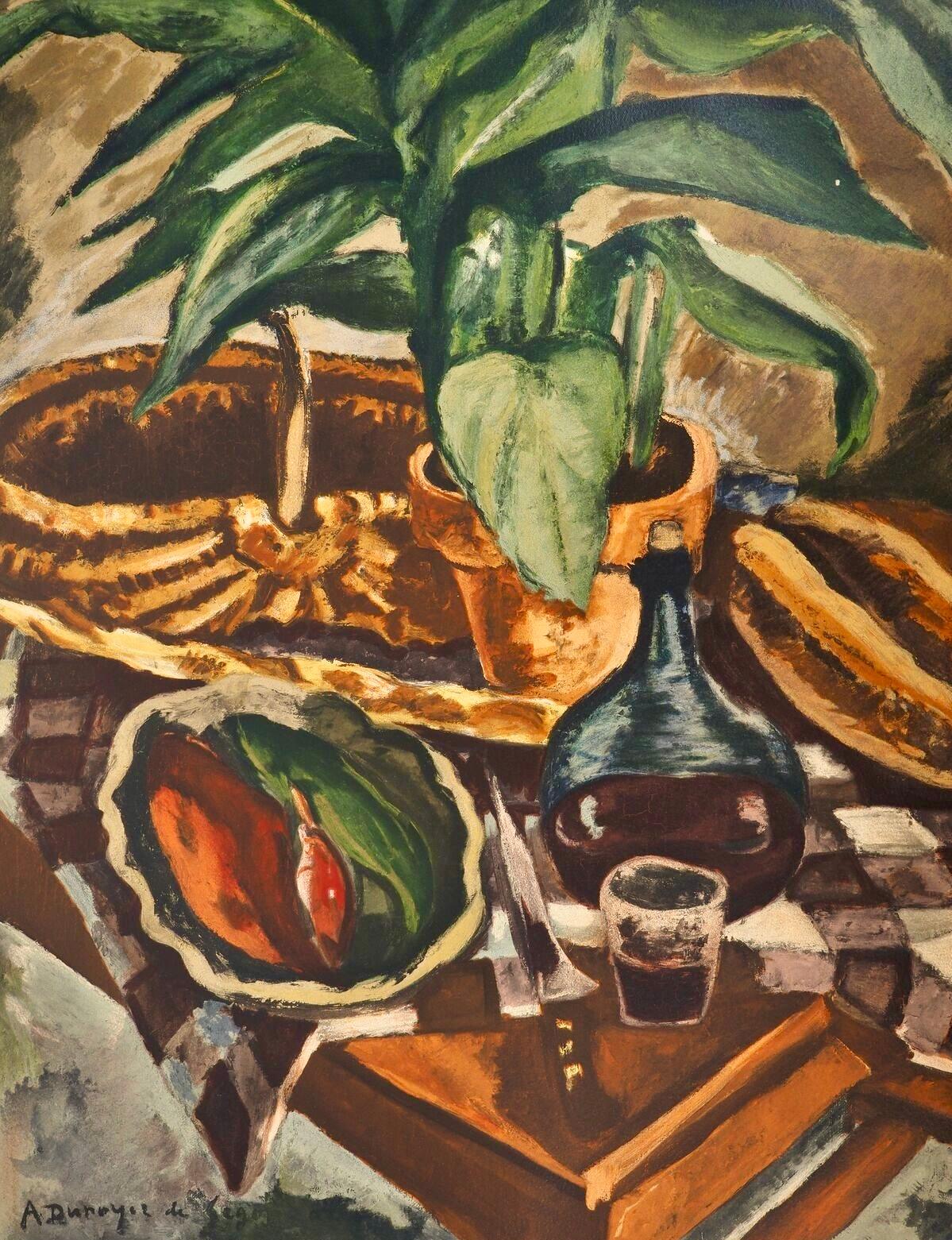 Still-Life Print di André Dunoyer de Segonzac - de Segonzac, Nature morte au panier, Collectional Pierre Lévy (dopo)
