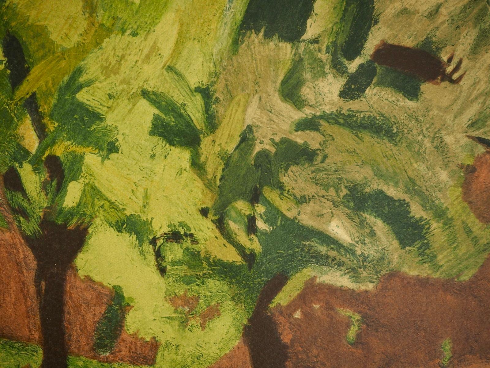 de Segonzac, Paysage a la petite route, Collection Pierre Lévy (after) - Brown Still-Life Print by André Dunoyer de Segonzac