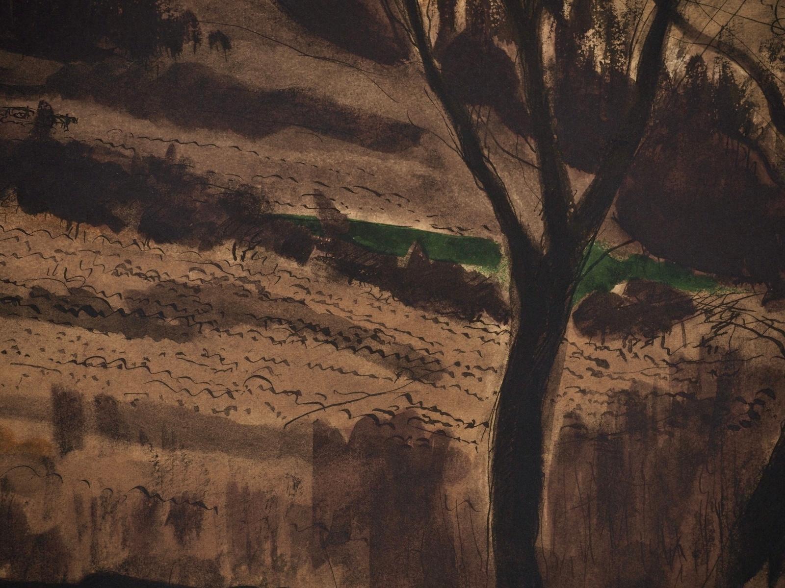 de Segonzac, Paysage d'Hiver, Collection Pierre Lévy (after) - Black Landscape Print by André Dunoyer de Segonzac