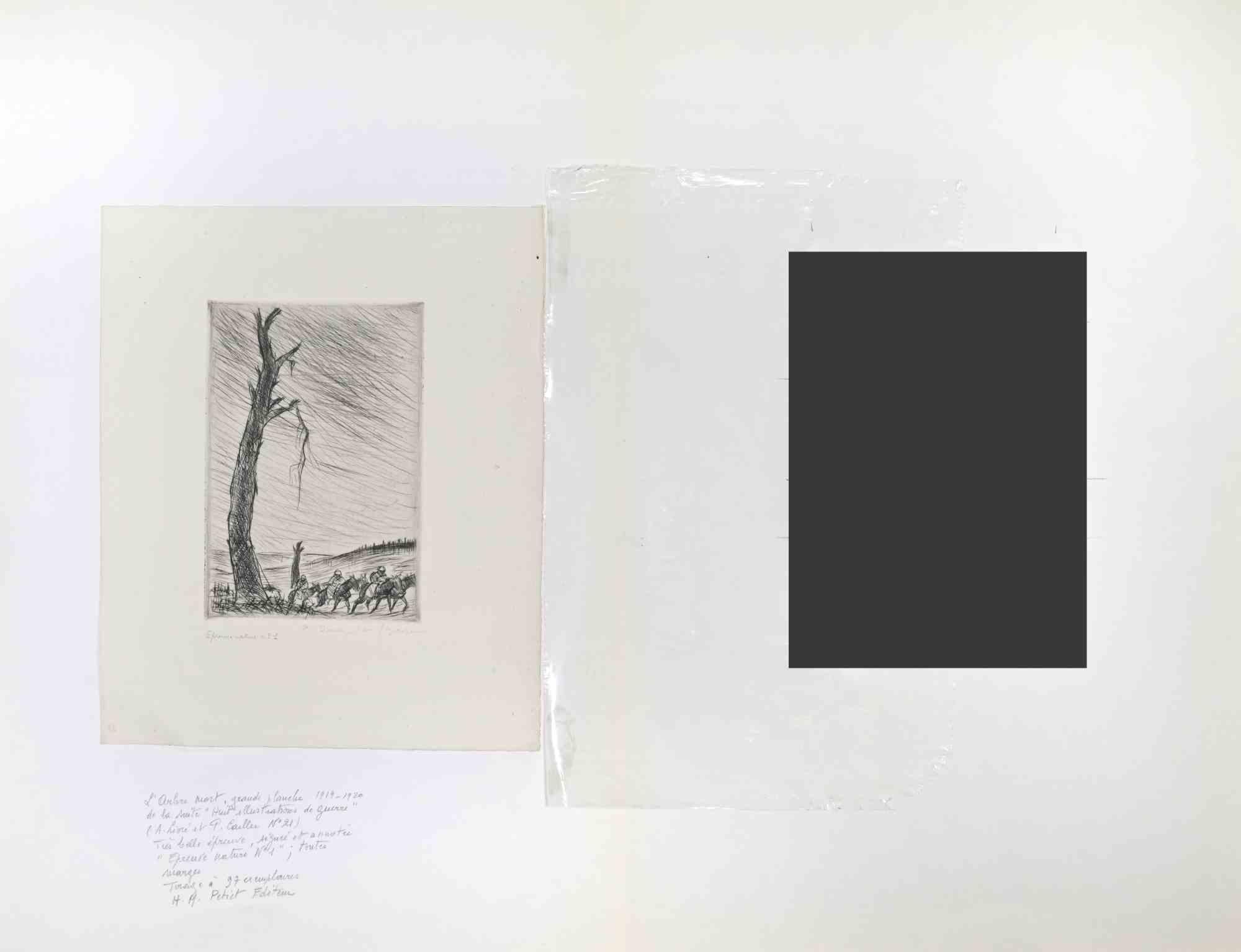 Les Croix de Bois - Etching by André Dunoyer de Segonzac - Mid-20th Century For Sale 1