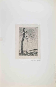 Les Croix de Bois - Aguafuerte de André Dunoyer de Segonzac - Mediados del siglo XX
