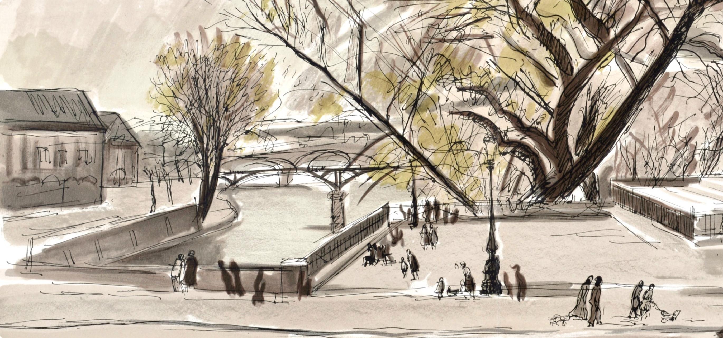 París le Pont Neuf, Regards sur Paris, André Dunoyer de Segonzac For Sale 2