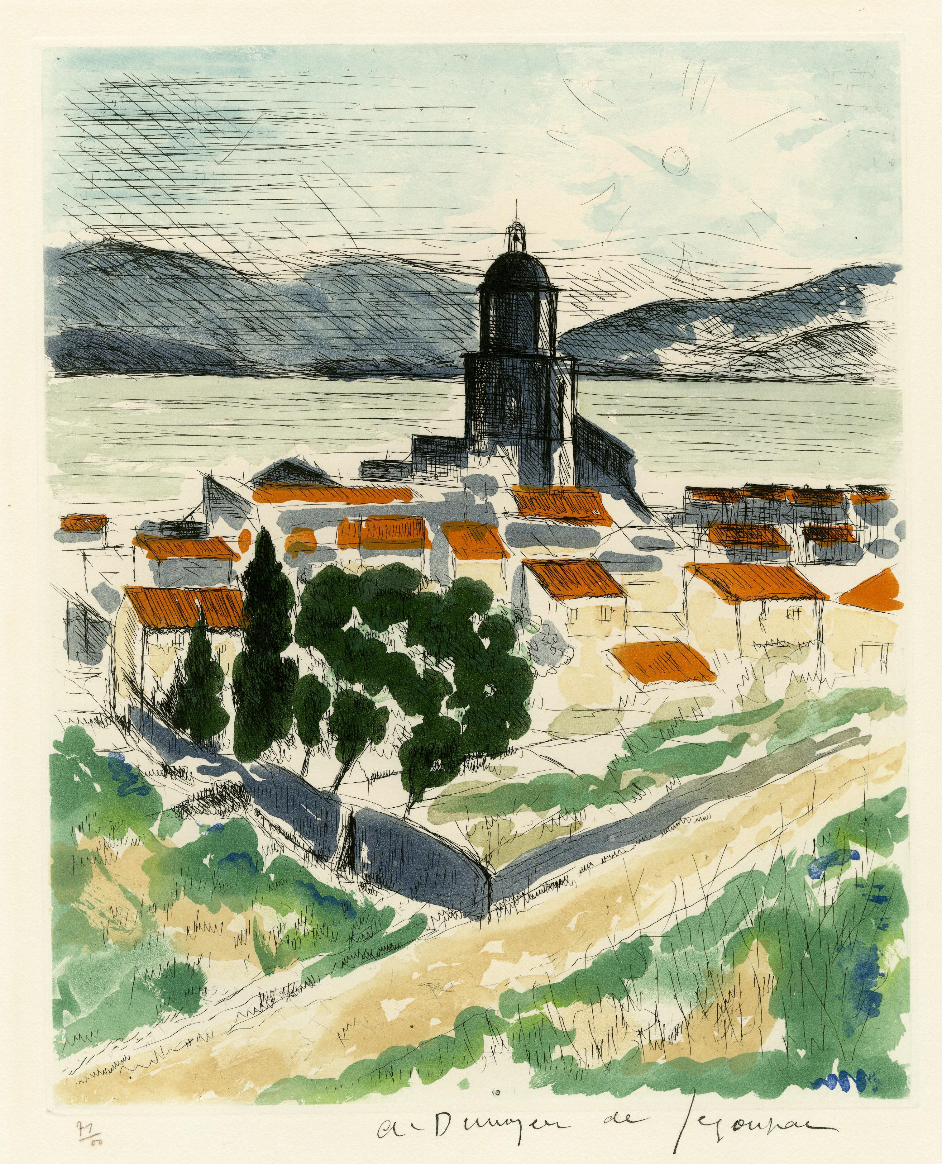 André Dunoyer de Segonzac Landscape Print - Saint Tropez