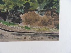 Small Village - Stone lithograph - Mourlot 1965