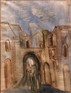 Paesaggio della Città Vecchia di Gerusalemme, Pittura Espressionista Israeliana II