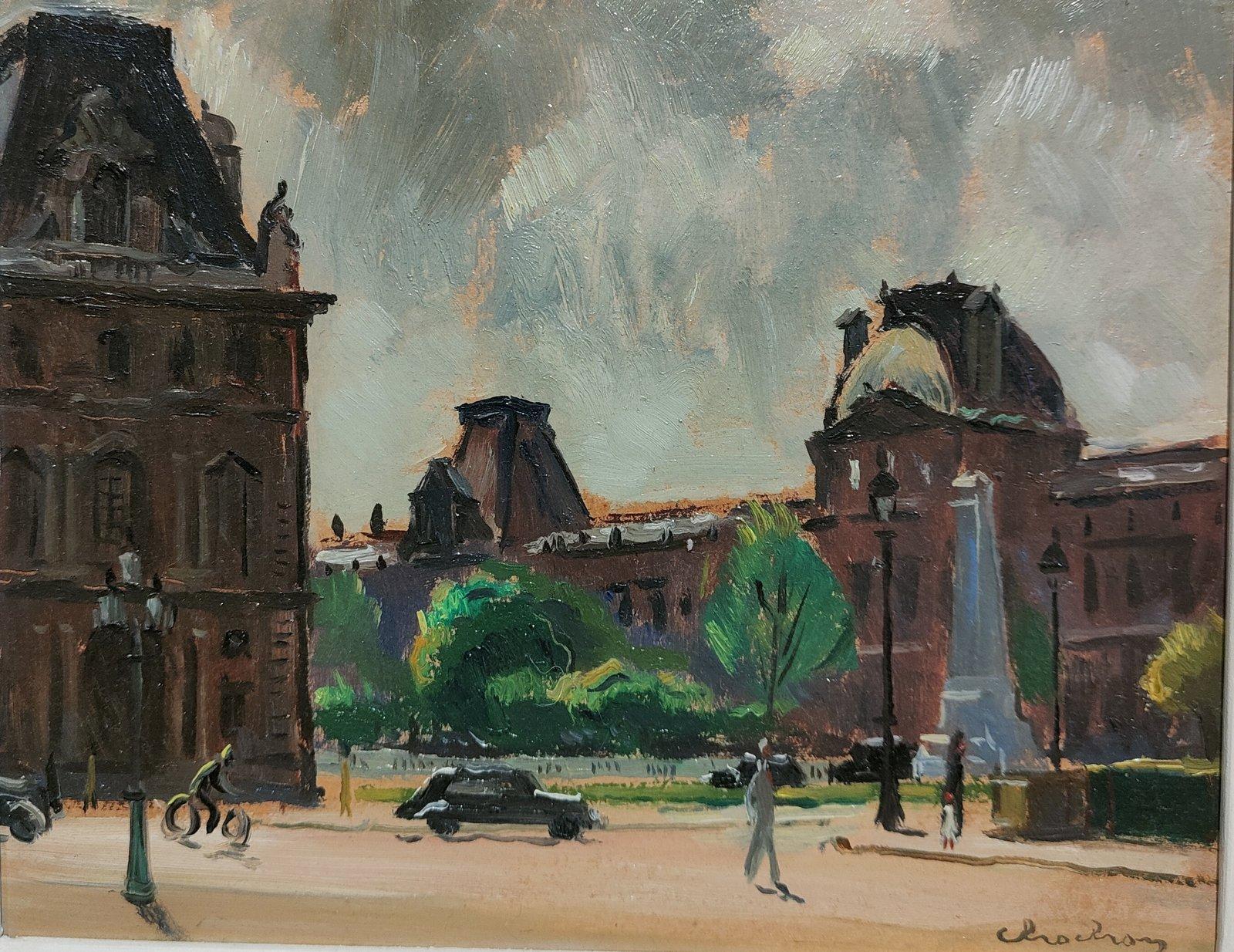 Peinture à l'huile d'Andre Eugene Louis Chochon 