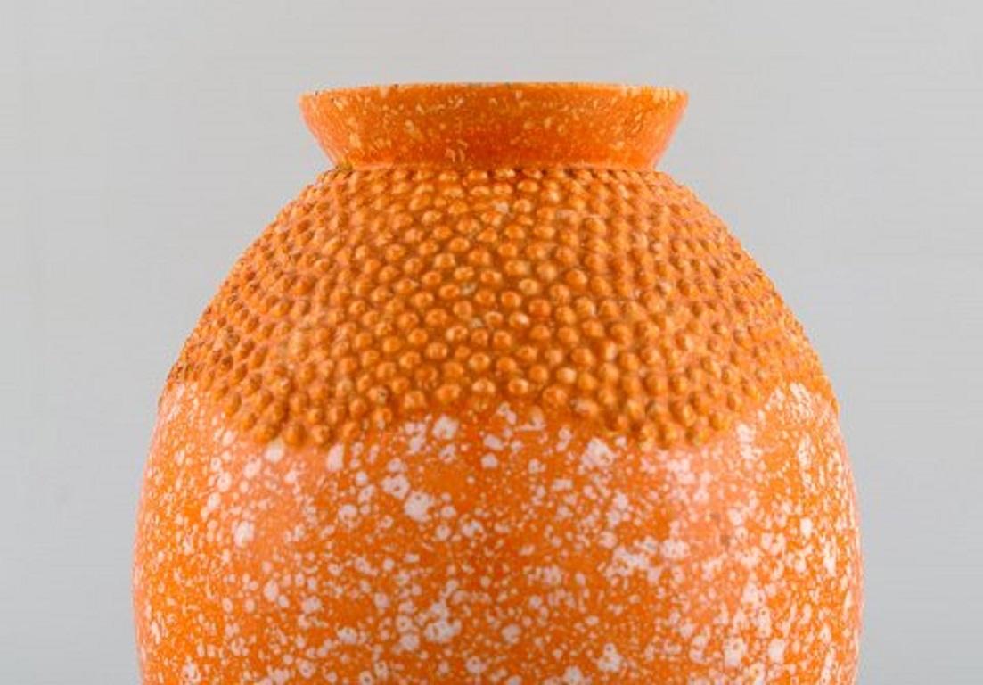 Francese Andre Fau per Boulogne, vaso Art Déco in ceramica smaltata, anni '40 in vendita