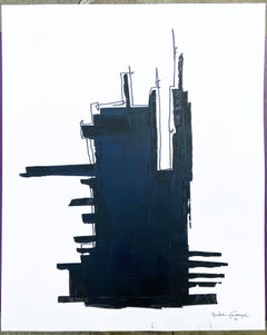 André Ferrand - Composition 5 - India ink on paper