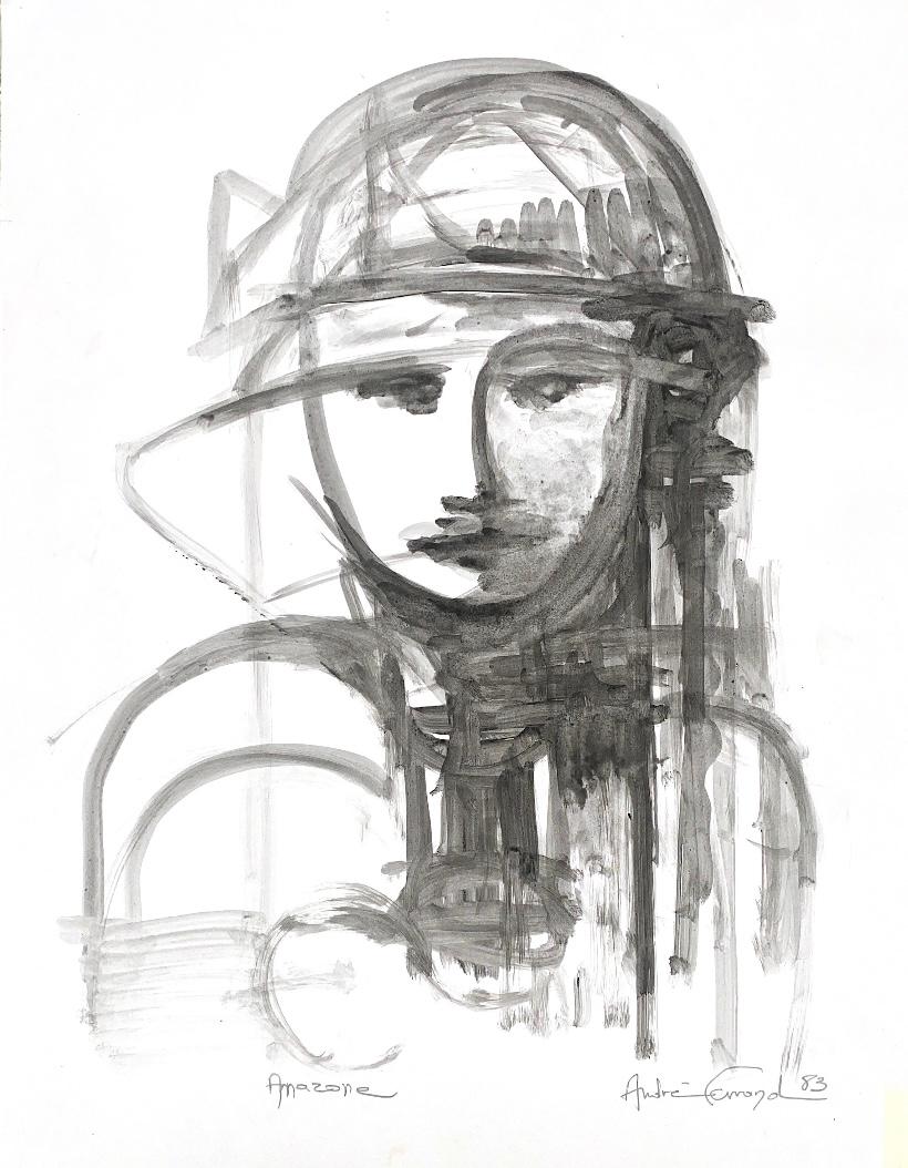 André Ferrand - Amazonas
Tinta diluida sobre papel 
Firmado, titulado y fechado
Tamaño : 64x51cm 
1983
Precio : 690€ para el artista