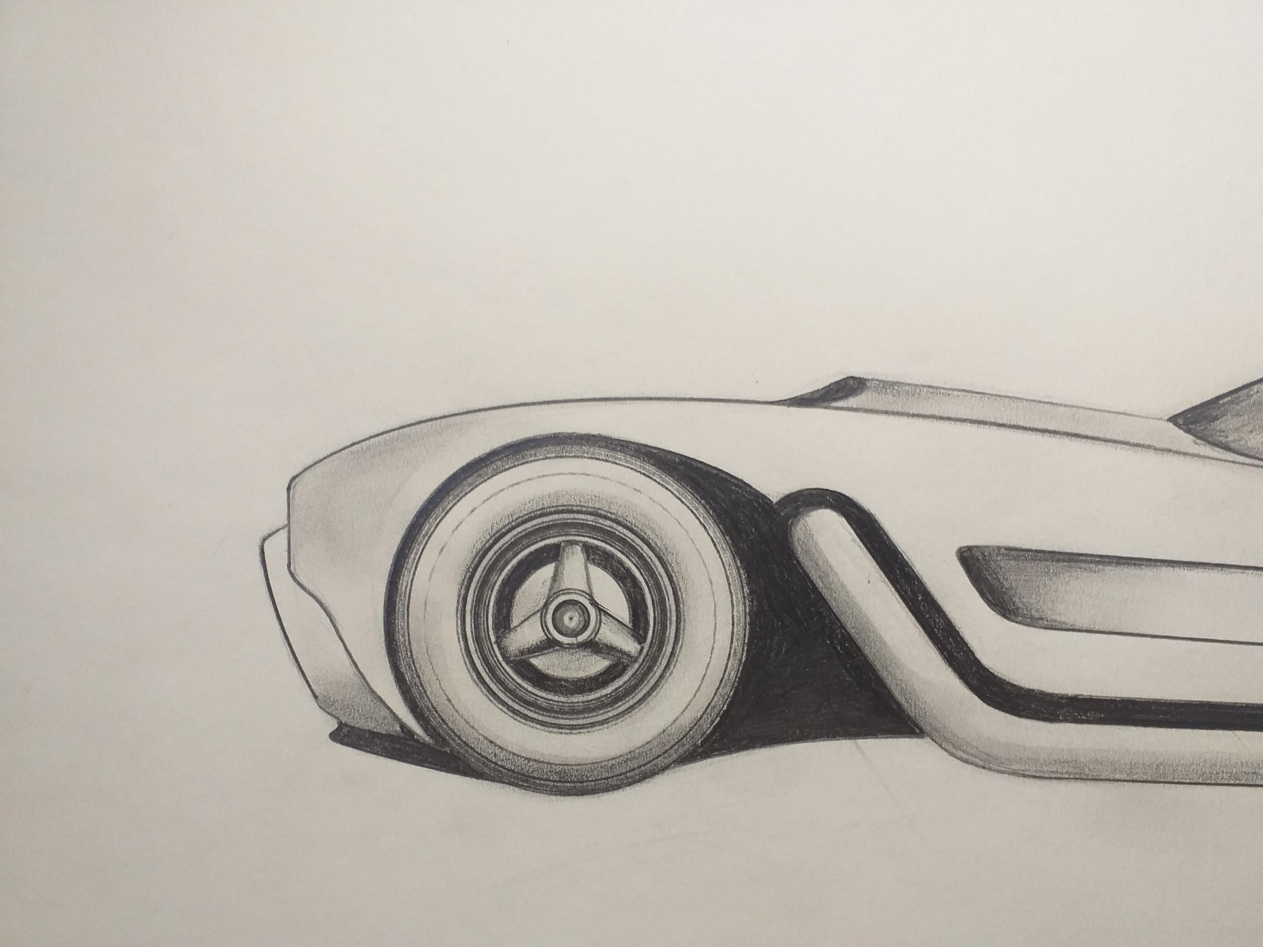 Paper André Ferrand, Grand Coupé 4, Pencil 1997 For Sale