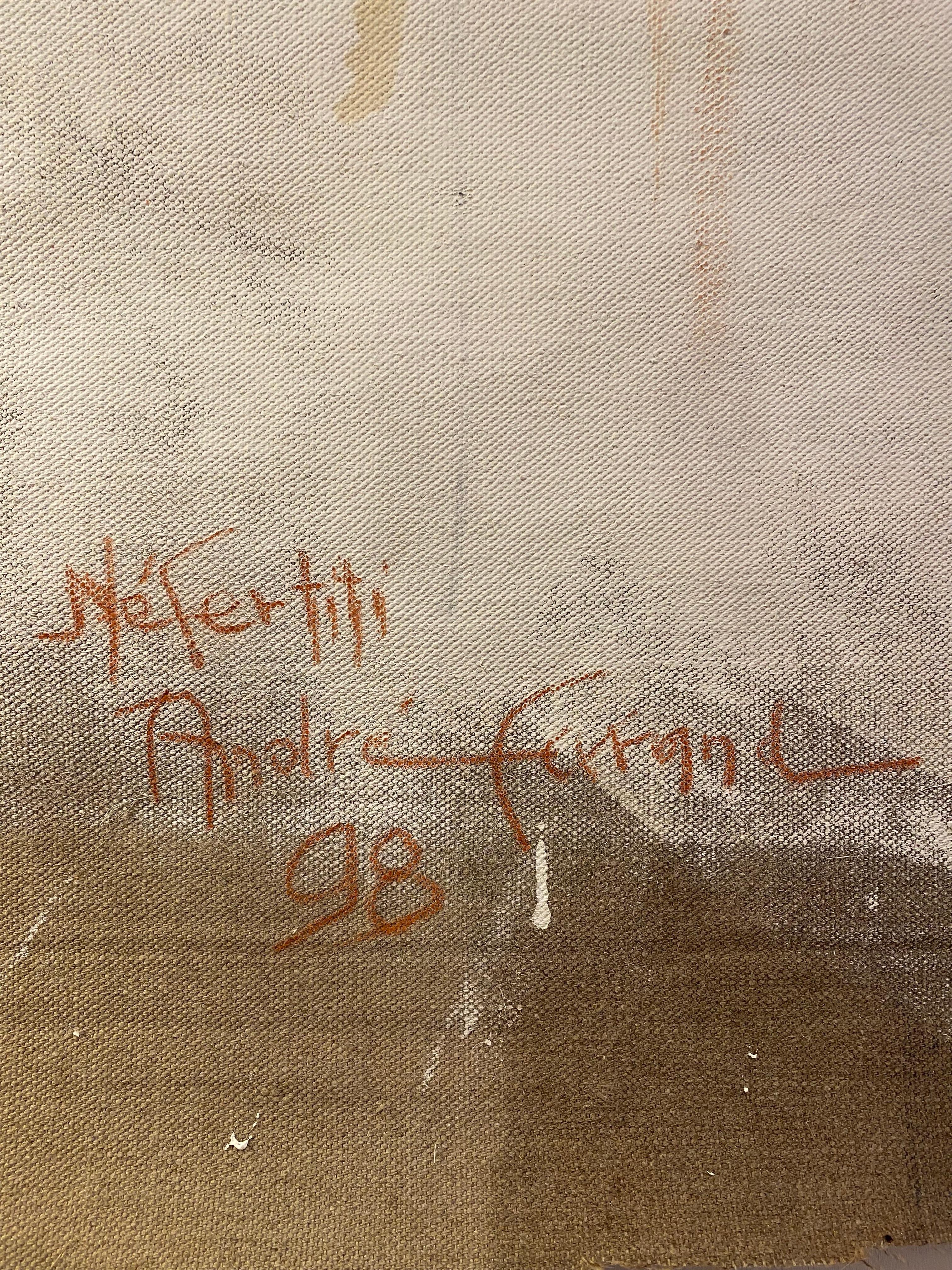 André Ferrand - Nefertiti
Tecnica mista su tela 
Circa : 1998
Dimensioni: 145 x 97 cm
Prezzo : 1200 € per questo lavoro.