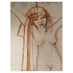 André Ferrand, Néfertiti Technique mixte sur toile