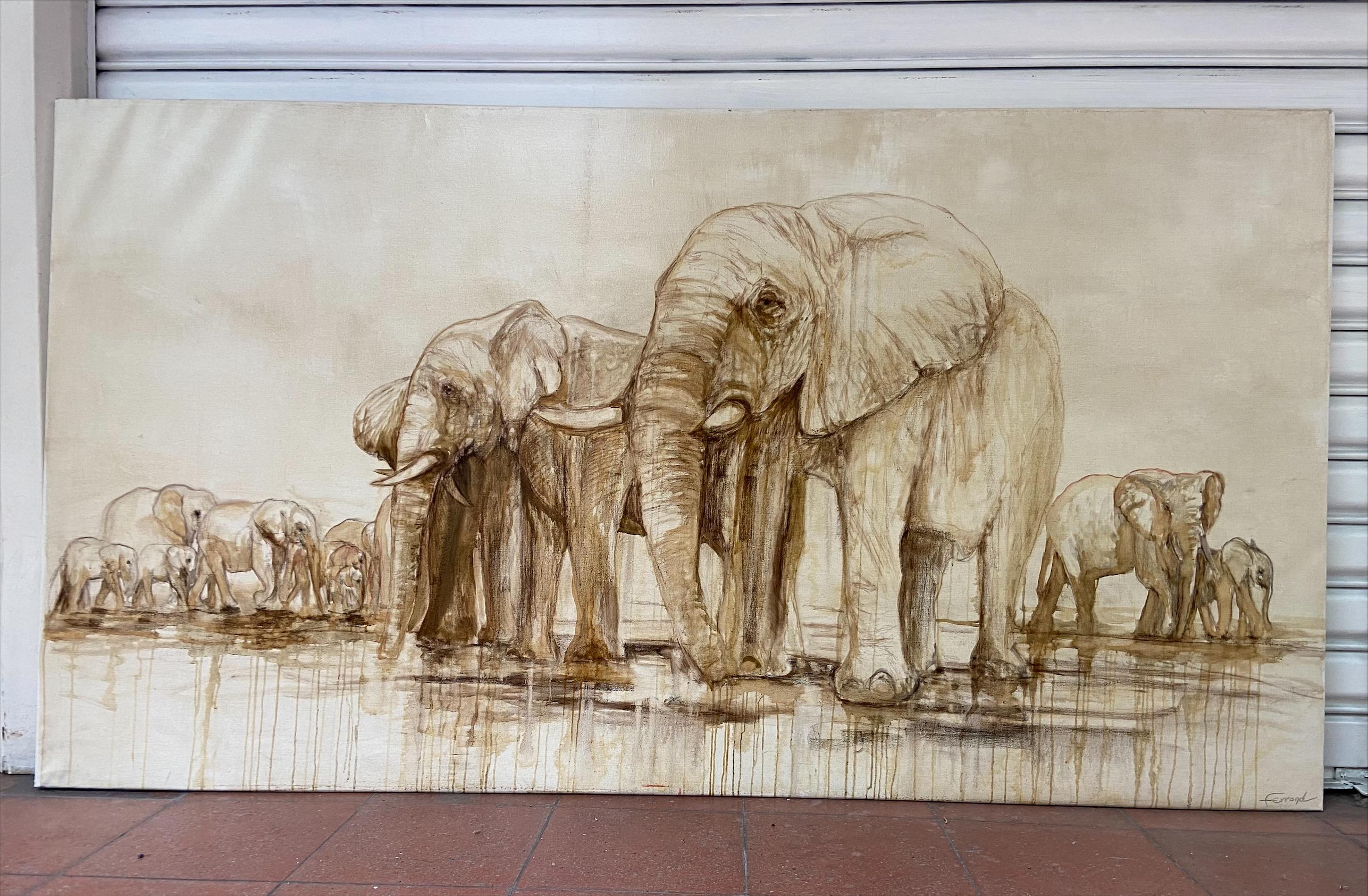 André Ferrand, The Elephants  In Fair Condition In Saint ouen, FR
