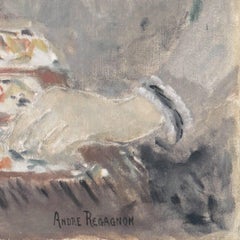 'Solitaire', Post-Impressionist Figural, Salon des Artistes Français, Benezit