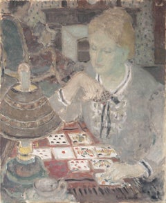 'Solitaire', Post-Impressionist Figural, Salon des Artistes Français, Benezit