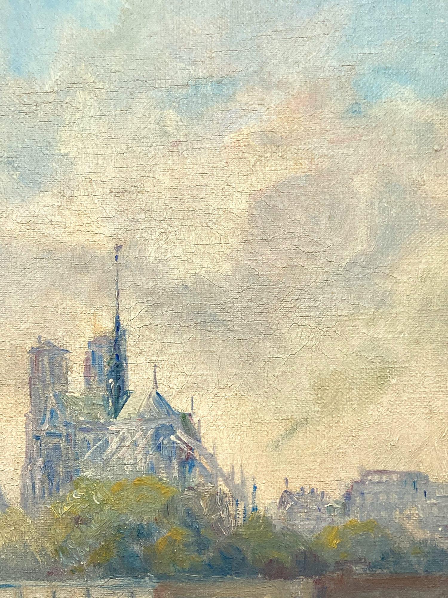 Un bellissimo dipinto a olio su tela dell'artista francese Andre Franchet. An He era un pittore parigino noto per i suoi paesaggi urbani colorati che ritraevano i tempi della sua generazione. Il suo lavoro è per molti versi paragonabile a quello dei