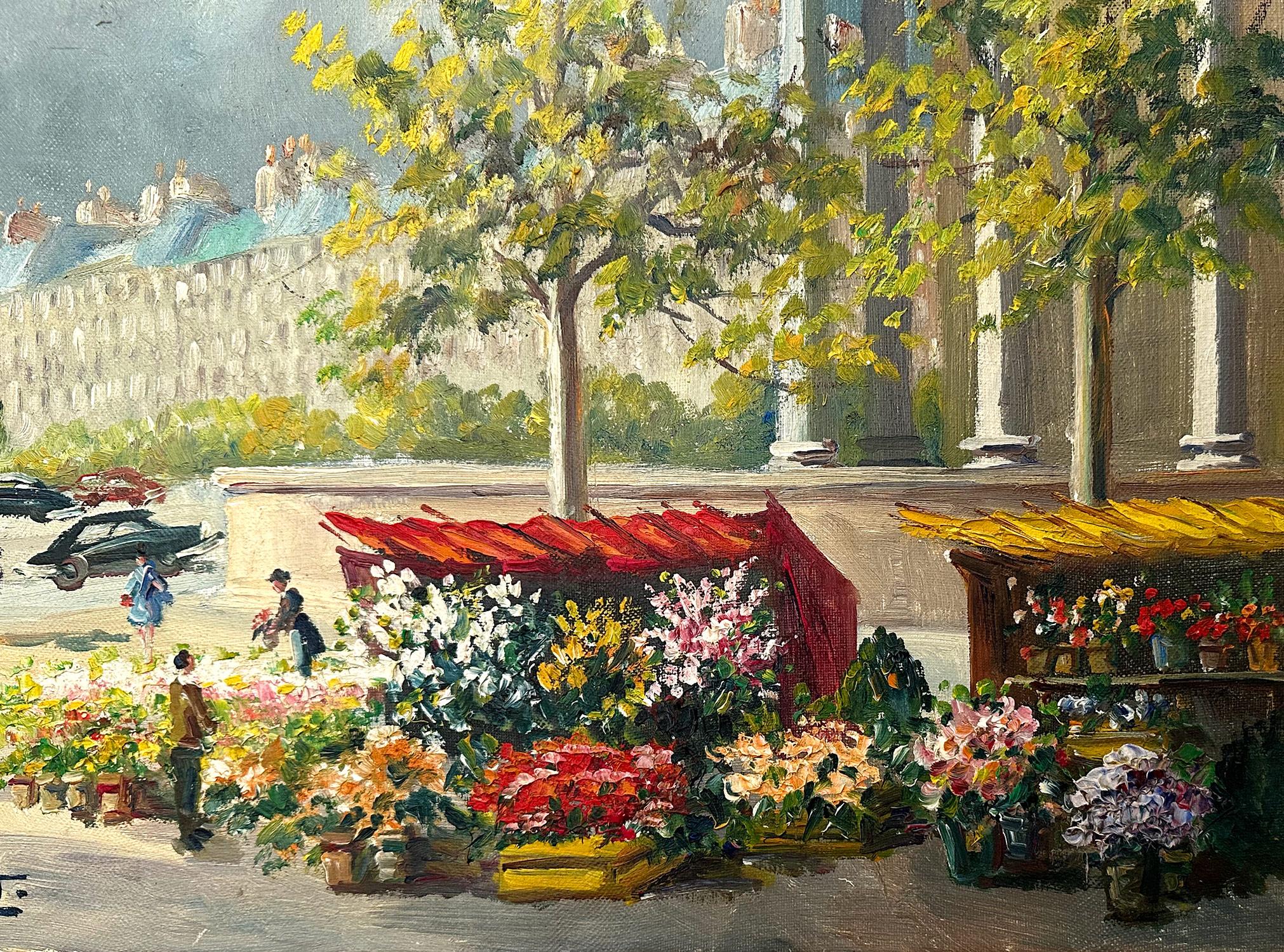 Un bellissimo dipinto a olio su tela dell'artista francese Andre Franchet. An He era un pittore parigino noto per i suoi paesaggi urbani colorati che ritraevano i tempi della sua generazione. Il suo lavoro è paragonabile per molti versi ai maestri