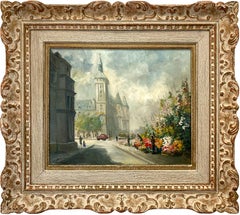 « Près de l'Hôtel de Ville à Spring », scène de rue parisienne post-impressionniste