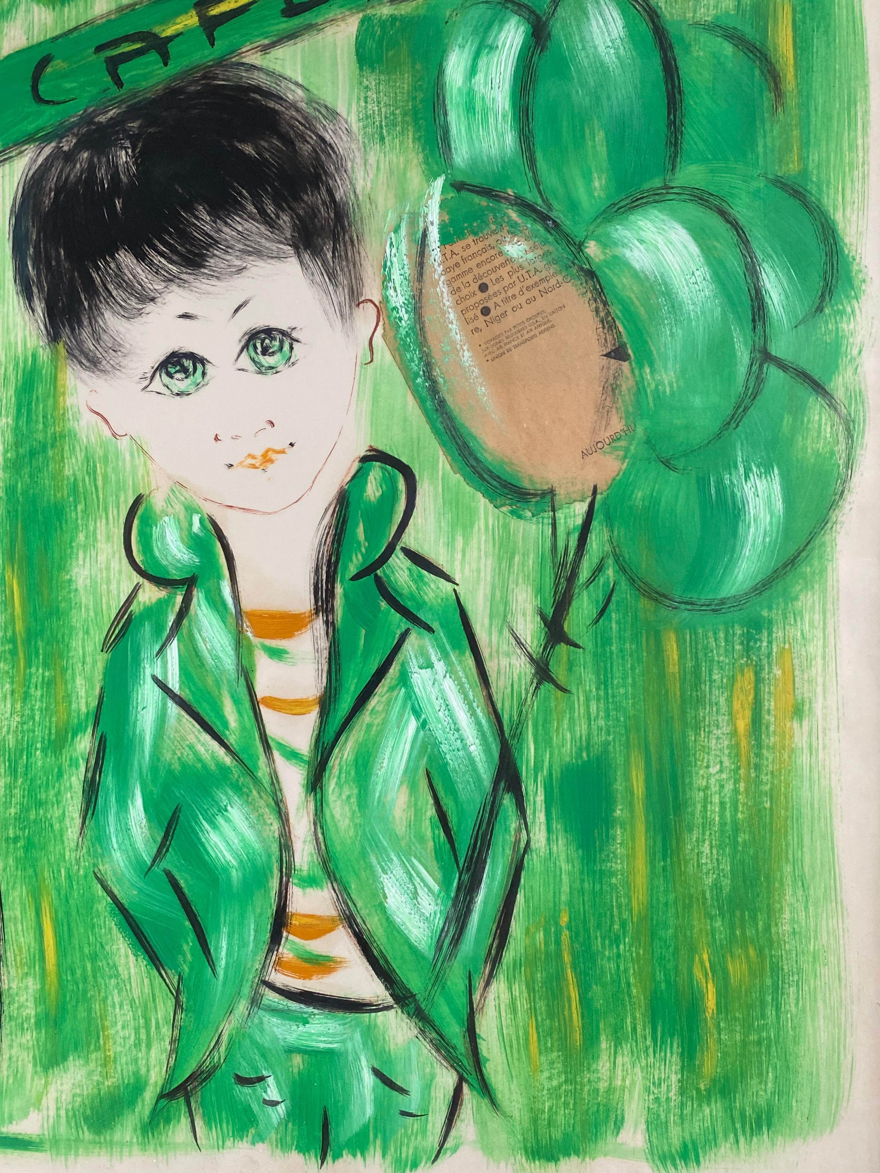 “Girl with Balloons, Paris” For Sale 5