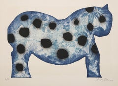 Cheval Bleu, acquaforte e acquatinta moderna di Andre Francois