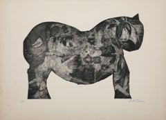 Cheval Noir, gravure et aquatinte modernes d'Andre Francois