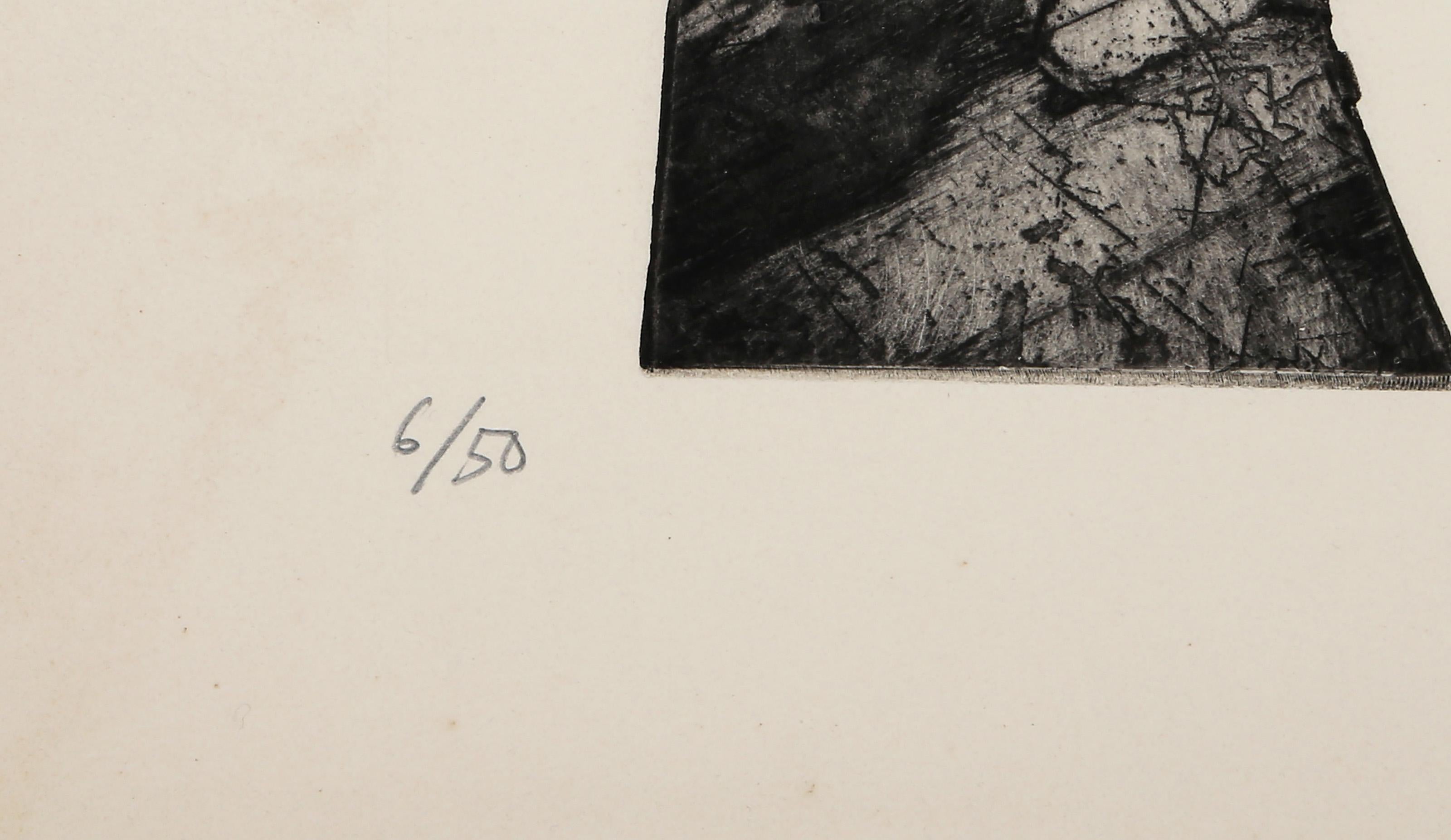 Cheval Noir, gravure et aquatinte modernes d'Andre Francois - Moderne Print par André François