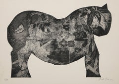 Cheval Noir, gravure et aquatinte modernes d'Andre Francois