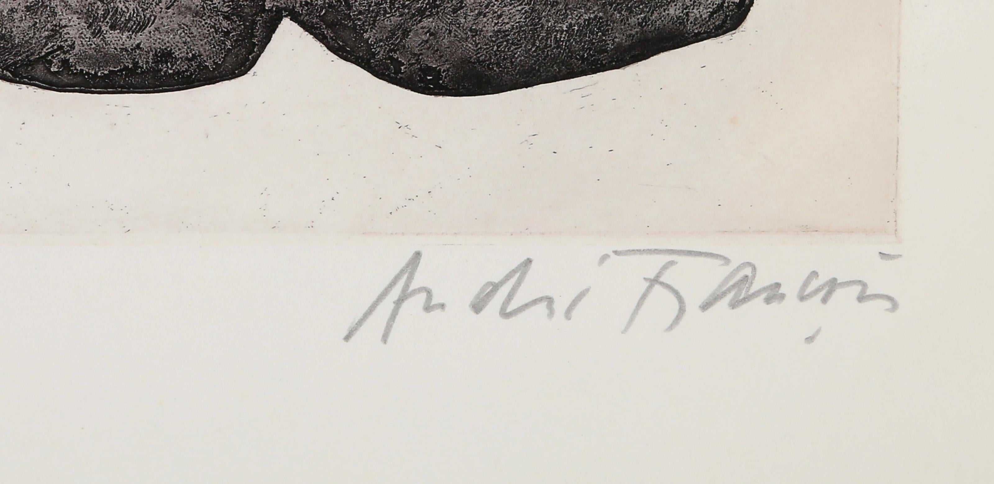 Trois torses, gravure et aquatinte modernes d'Andre François - Beige Abstract Print par André François
