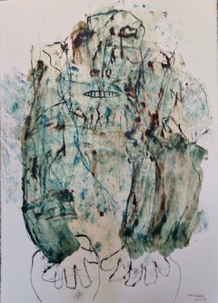 Expressionist Figurative Portrait Painting on Fabriano "Oil on Paper 3"