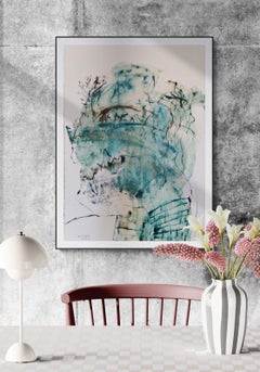 Expressionist Figurative Portrait Painting on Fabriano "Man's Profile"