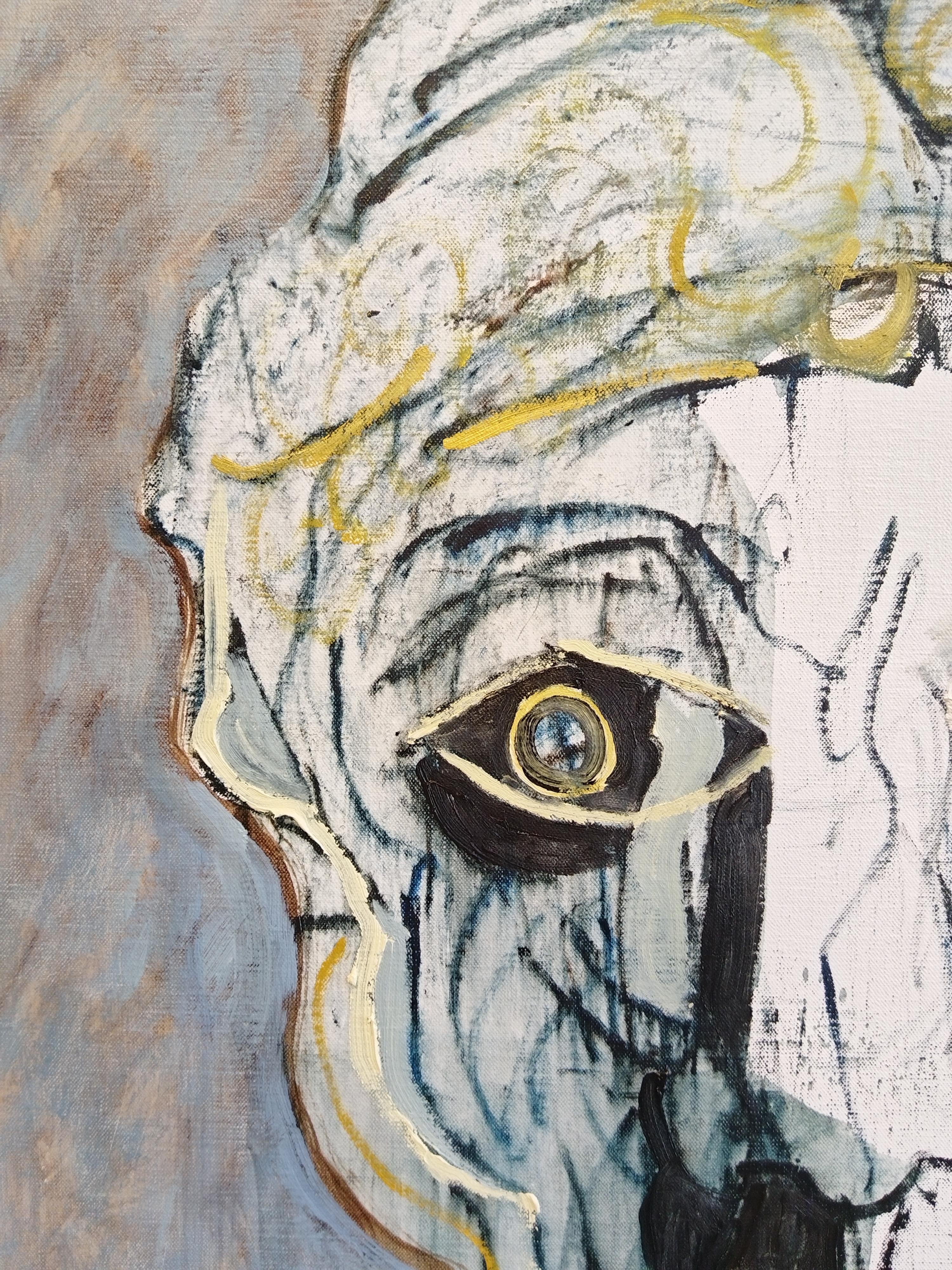 Portrait expressionniste à l'huile 