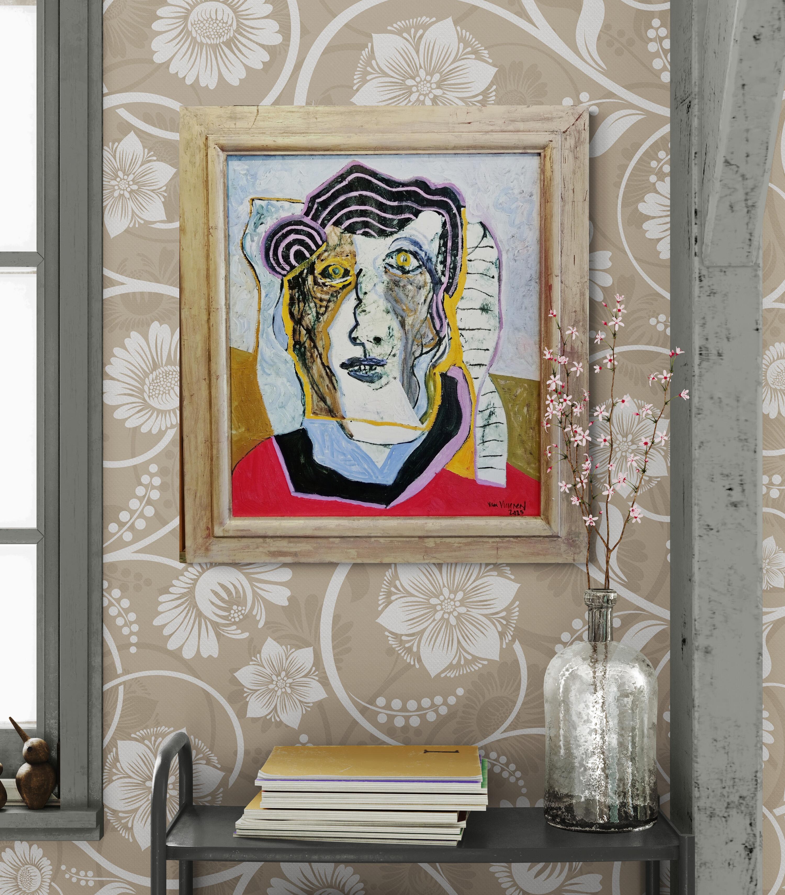 Portrait expressionniste à l'huile 