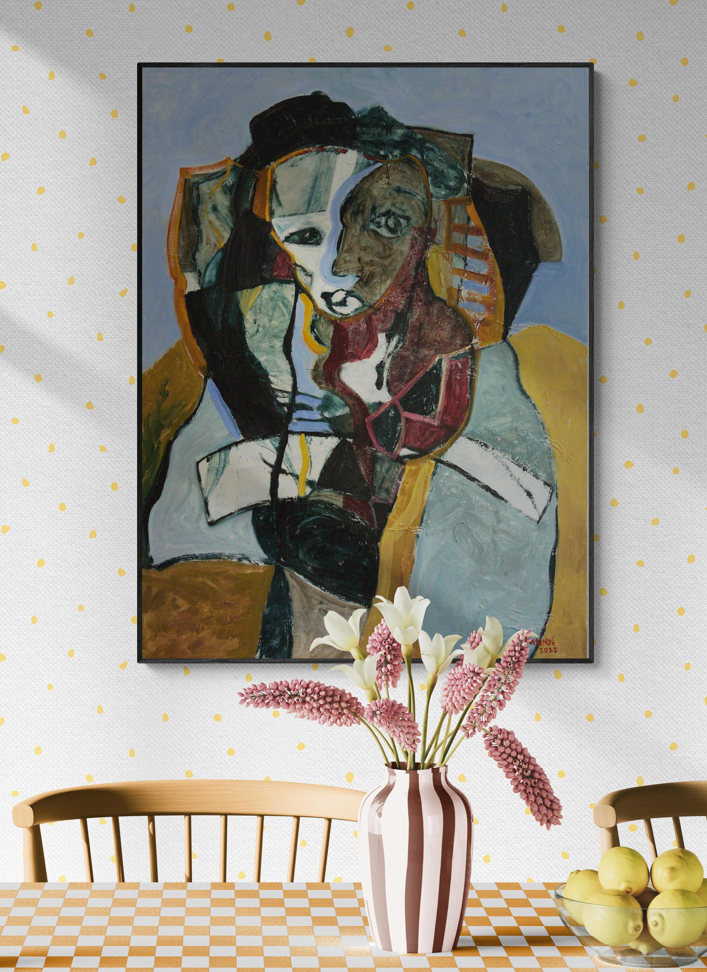 Expressionist Portrait Oil Painting 