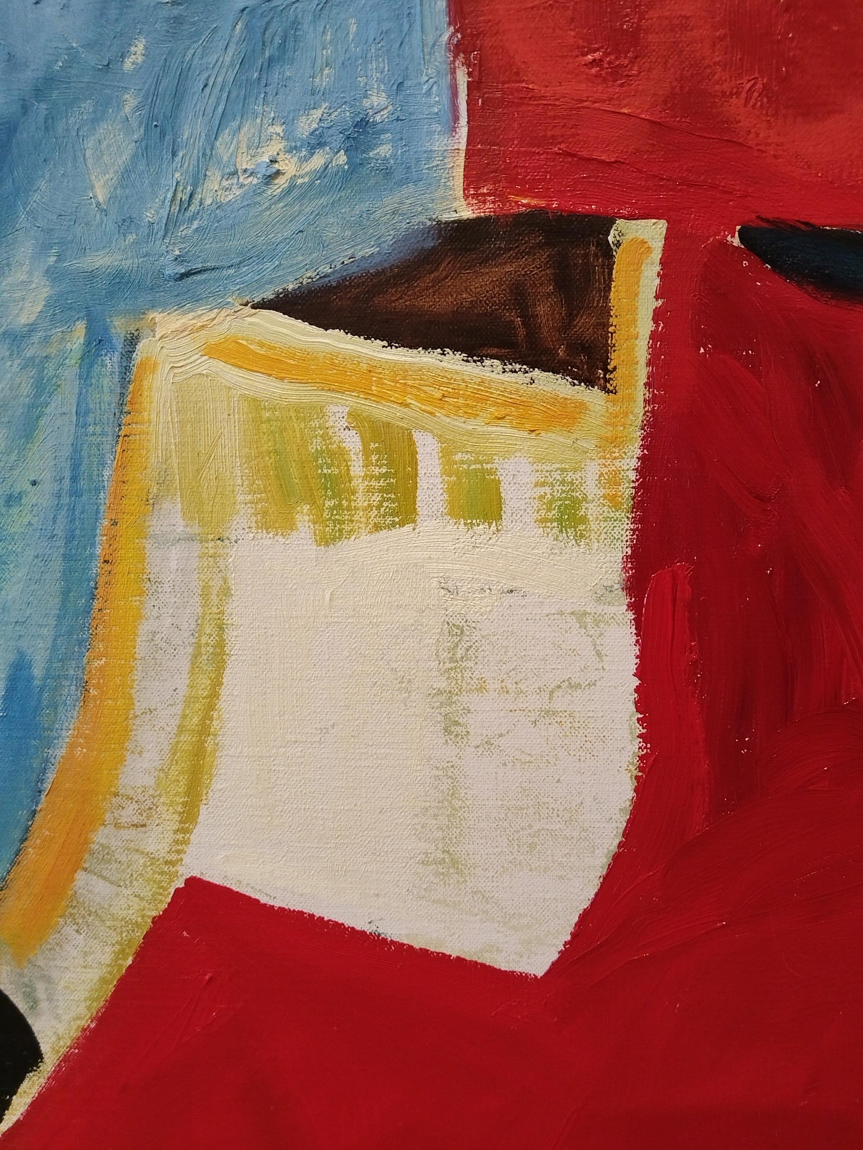 Pintura al óleo figurativa expresionista de gran colorido 
