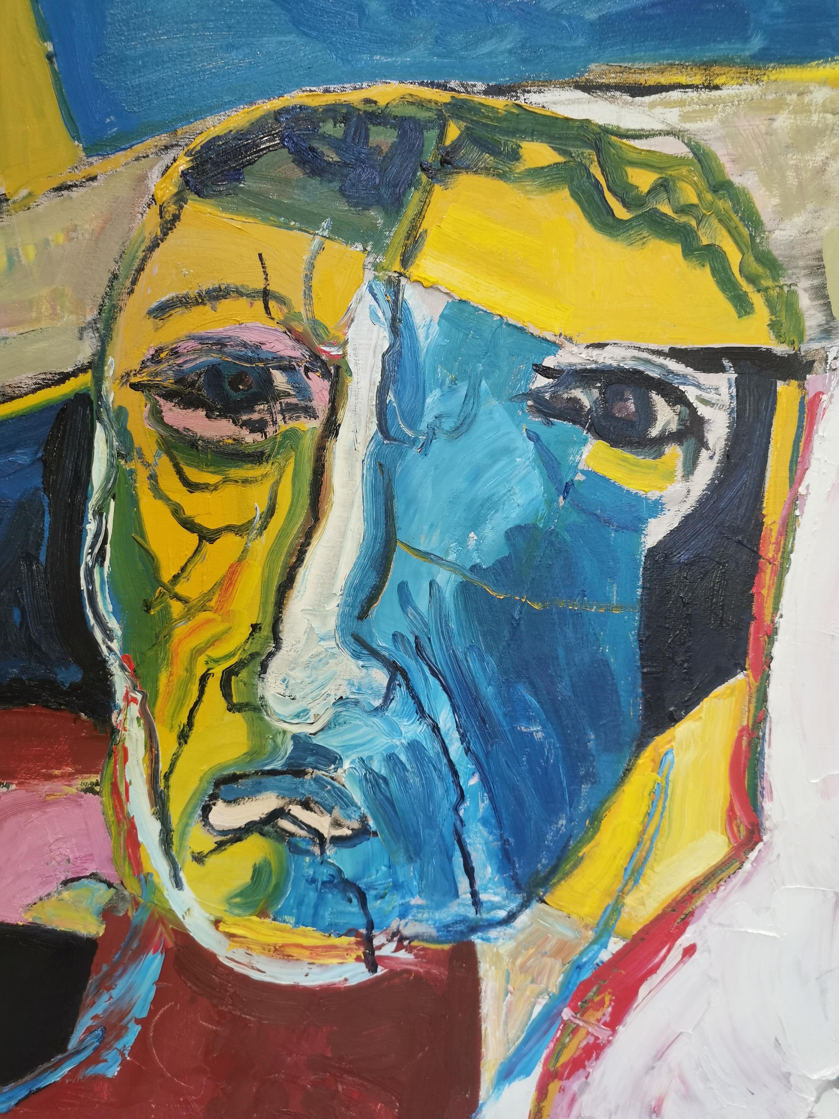 Andr Fran ois Van Vuuren Large Expressionist Figurative Oil Painting Andr Fran ois Van Vuuren Large Expressionist Figurative Oil Painting
