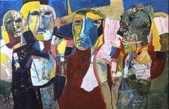 figuratives expressionistisches Ölgemälde "Der Tänzer"