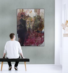 Large Expressionist Portrait Oil Painting "Garageman"