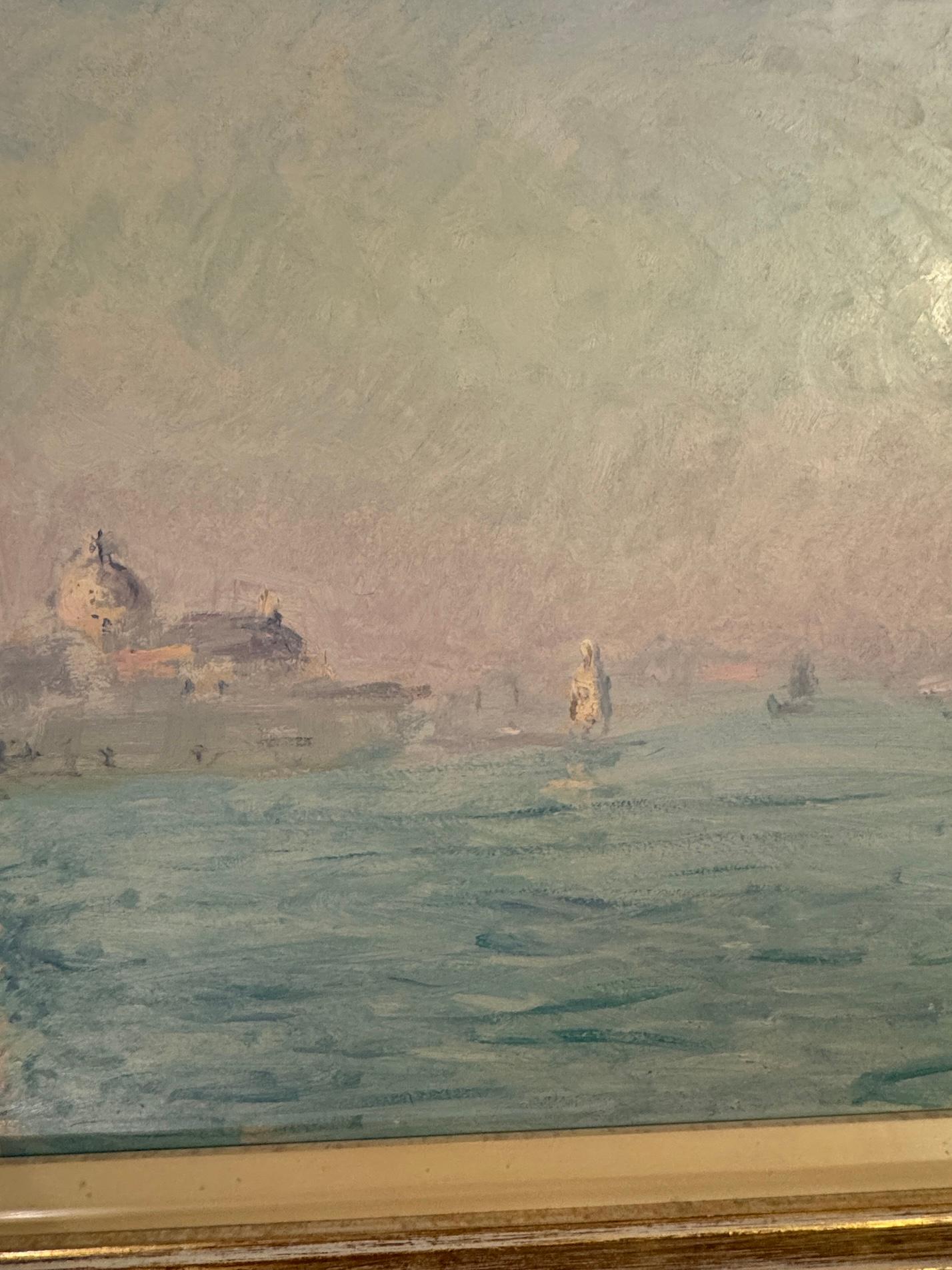 Early 20th century French Impressionist landscape, St.Marks, Venice at Sunrise 1