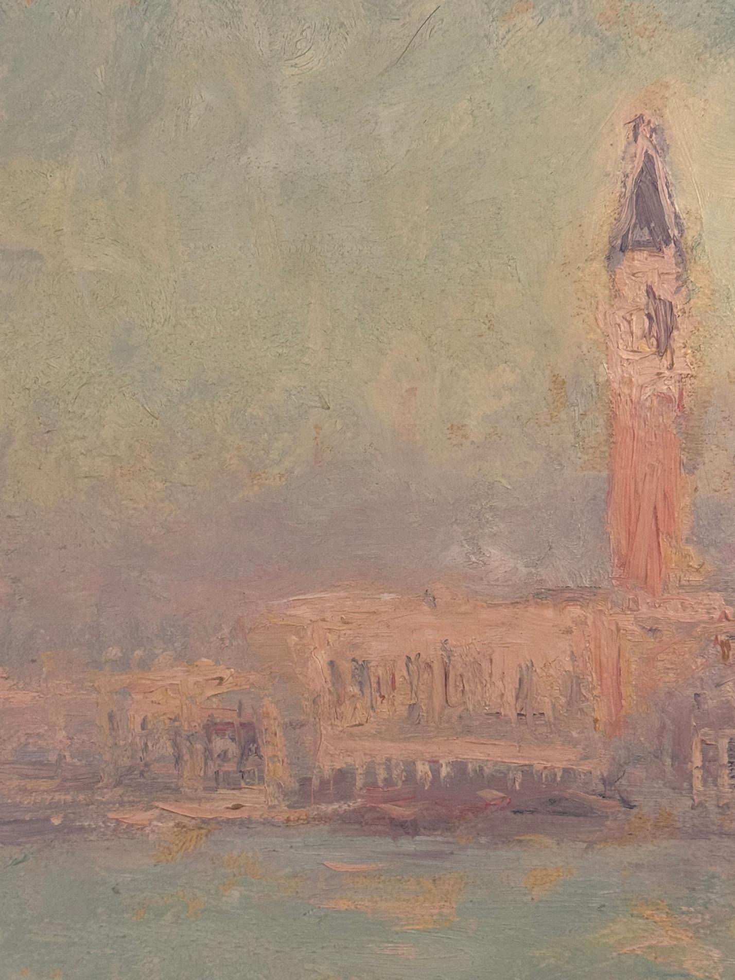 Early 20th century French Impressionist landscape, St.Marks, Venice at Sunrise 3