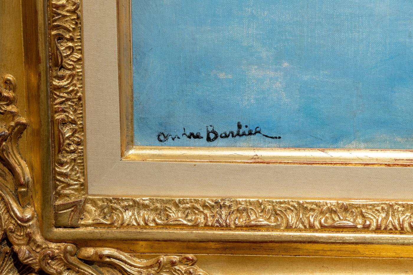 La Senna a Vétheuil - Painting Postimpressionismo di André Georges Barbier