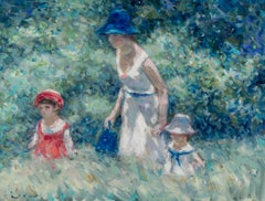 Mother & Children in a Meadow