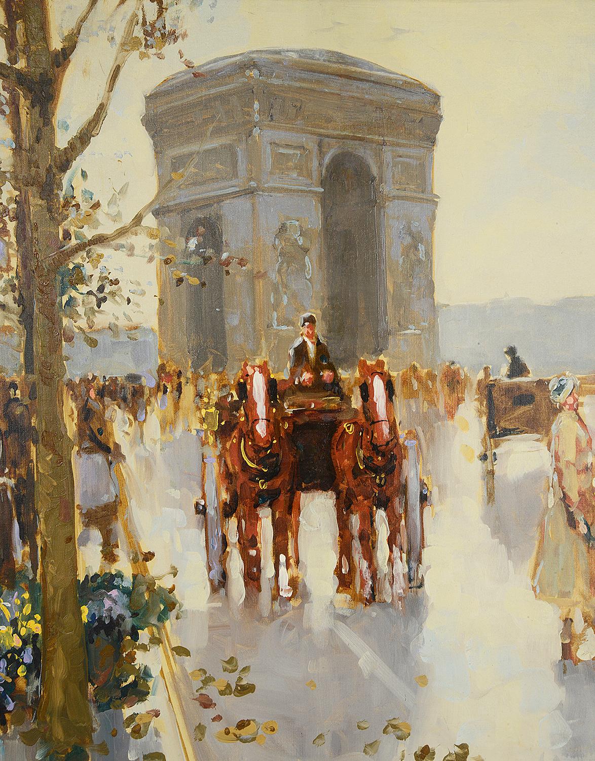 Andre Gisson Öl auf Leinwand des Arc de Triomphe (Französisch) im Angebot