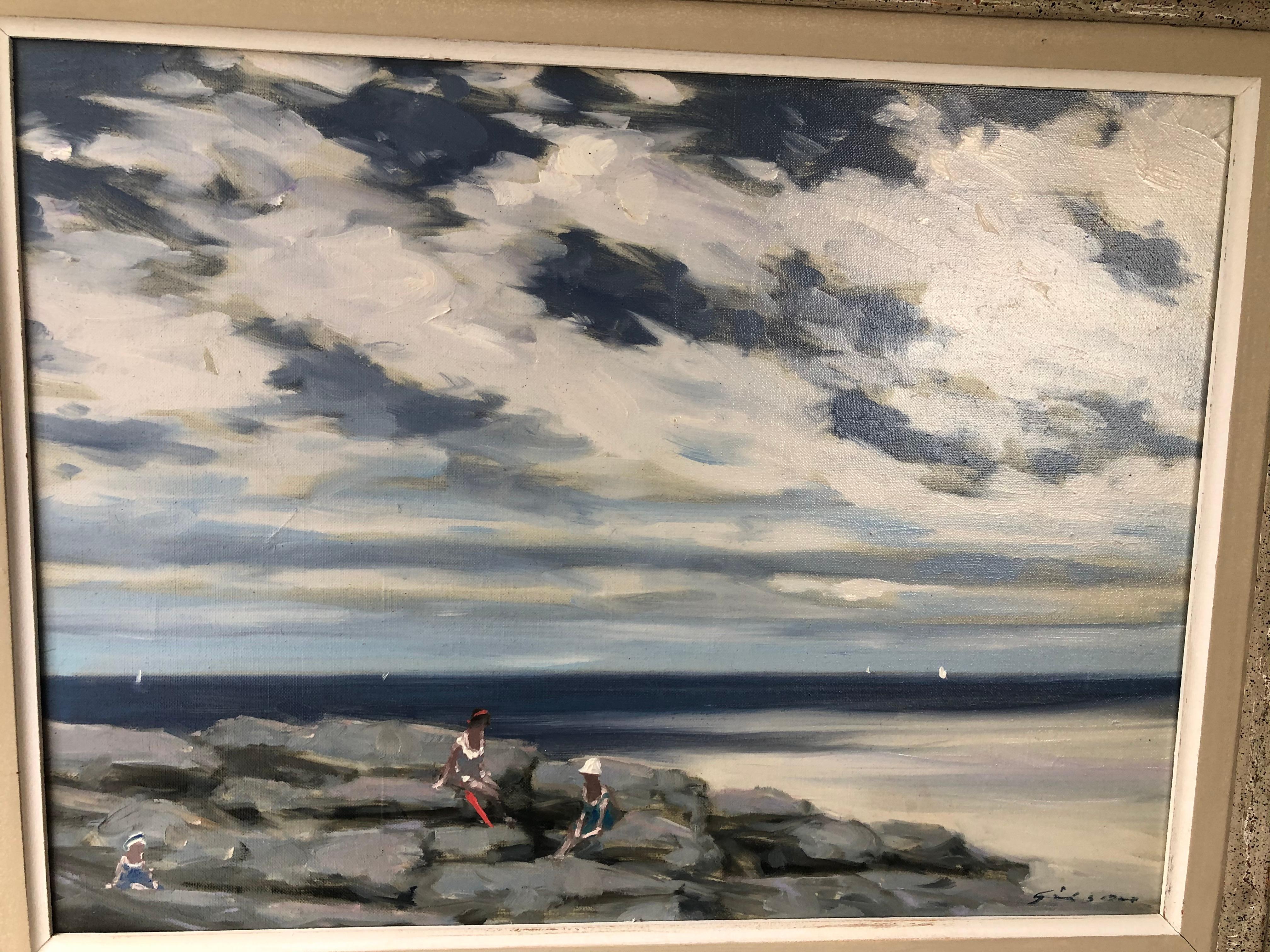 André Gisson Landscape Painting - Andre Gisson The Beach Ogunquit Maine