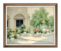 Andre GISSON Original OIL PAINTING On CANVAS Signed French Floral Artwork LARGE