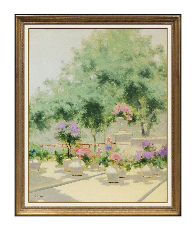 André Gisson Landscape Painting - ANDRE GISSON Original OIL PAINTING ON CANVAS Signed French Landscape Art LARGE