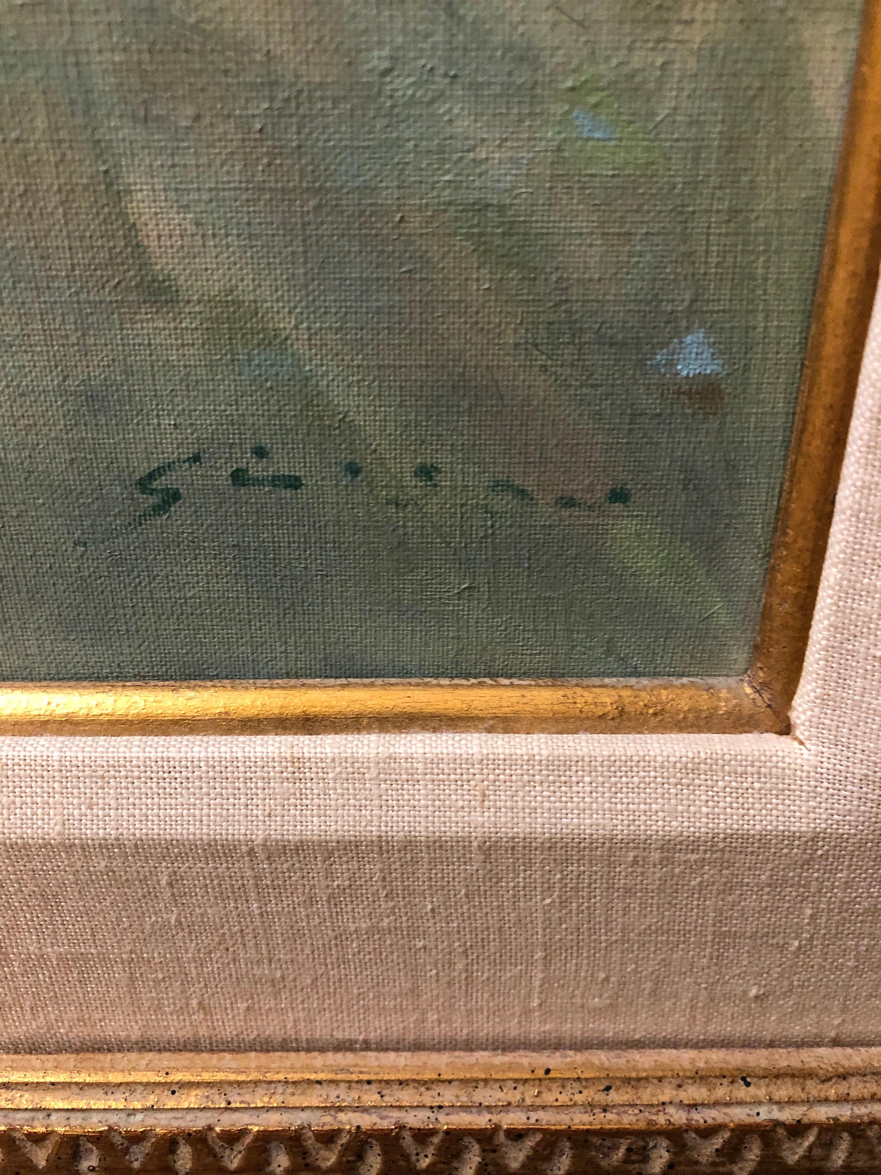 Andre Gisson: 1921-2003. Sehr gut gelisteter amerikanischer Künstler mit Auktionsrekorden über $13.750 und viel höher in Galerien. Dies ist bei weitem das beste Beispiel seiner Arbeit, das mir je begegnet ist, und erinnert mich an einen der