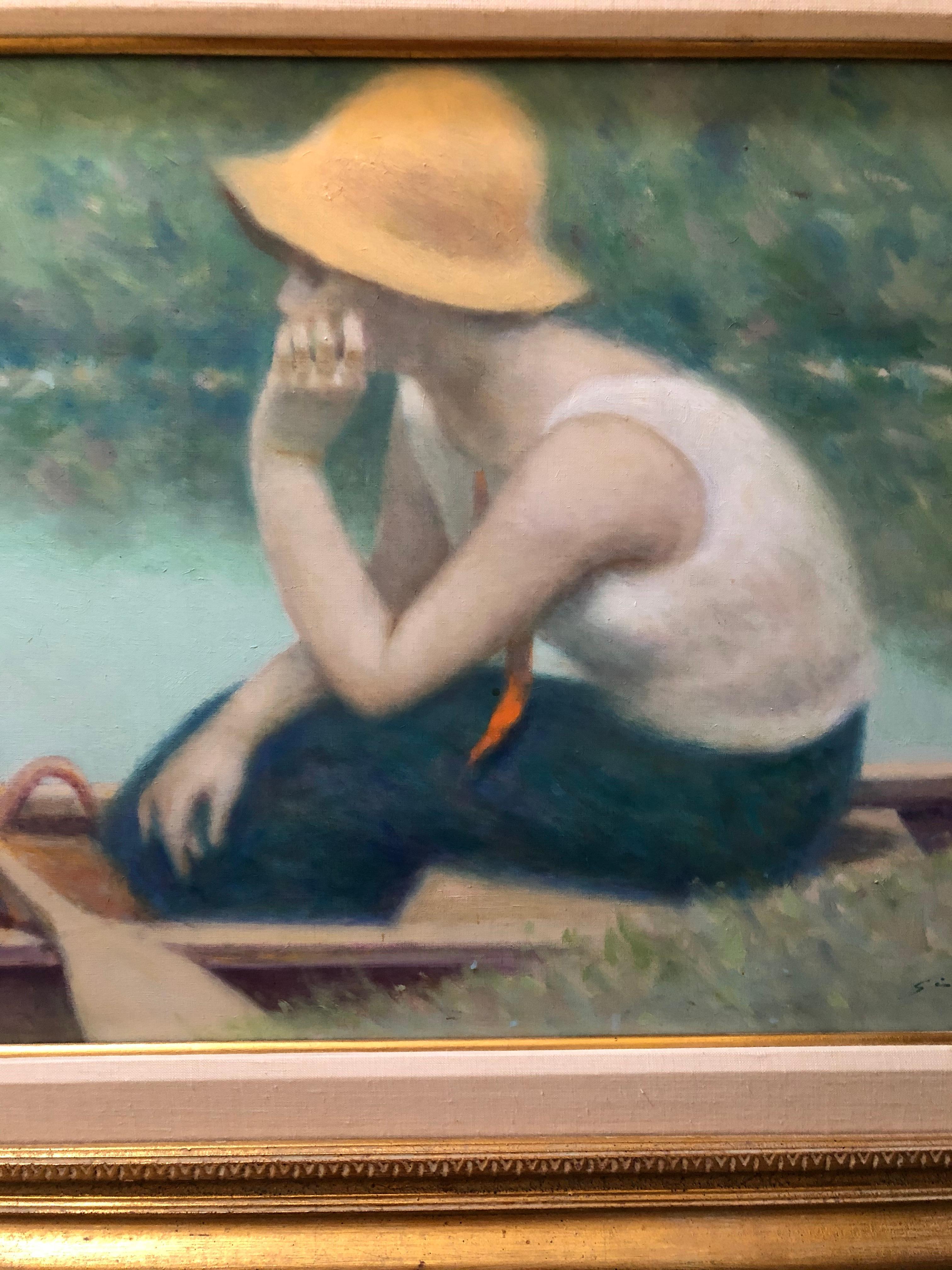 Andre Gisson Frau am See im Angebot 2