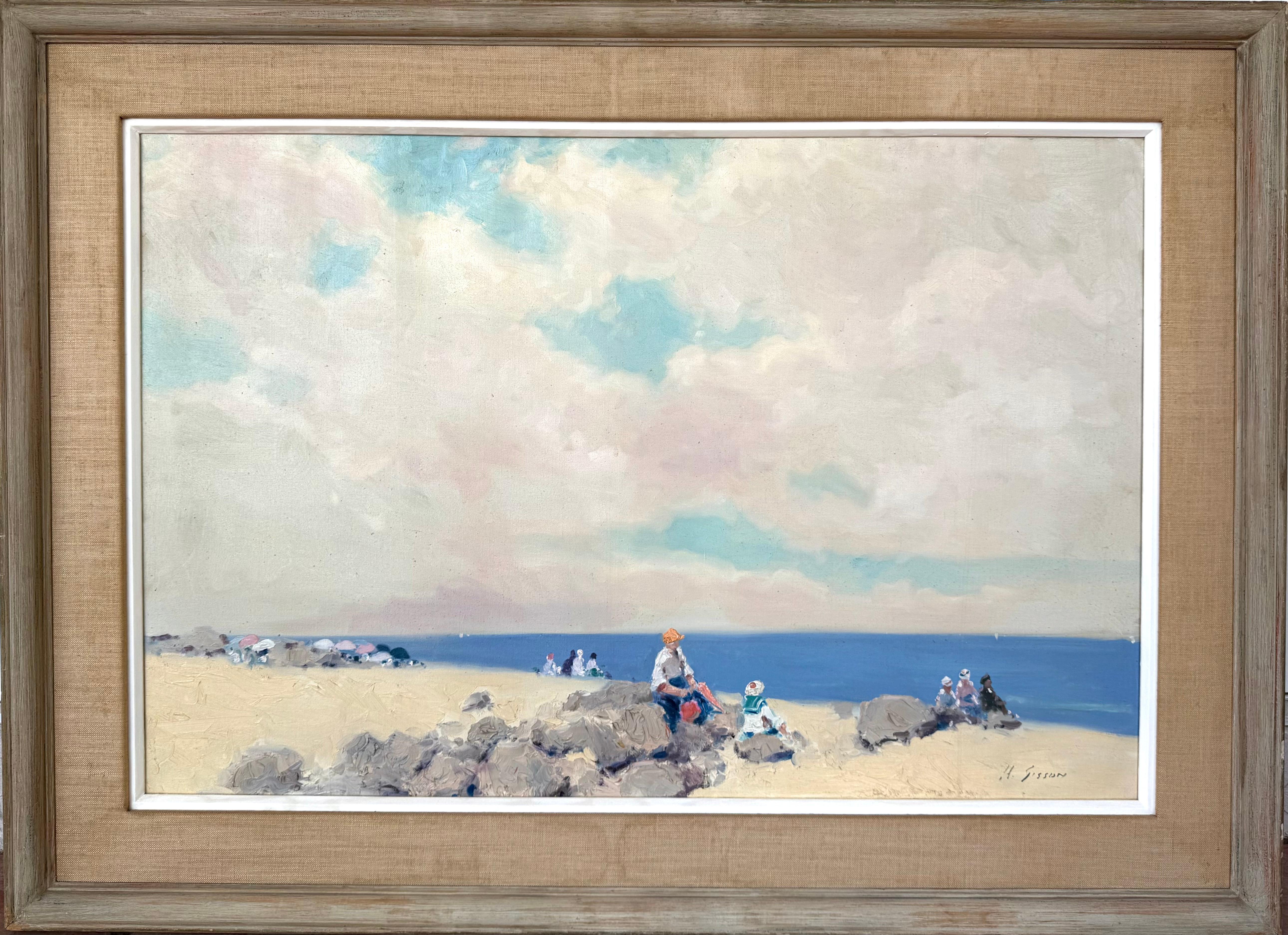 “Beach Day” - Painting by André Gisson