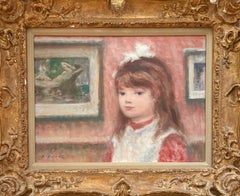 “Girl w/ Blue Eyes in an Art Gallery Oil”