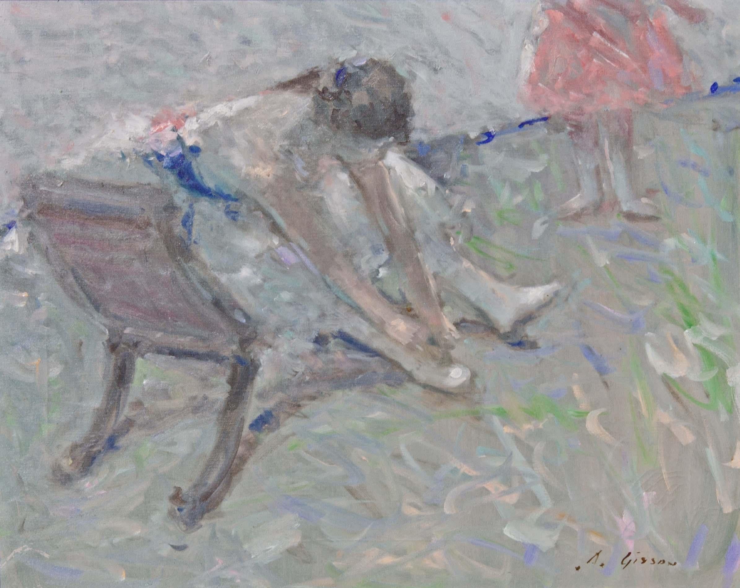 Impressionistisches Gemälde „Ballerina“ von Andre Gisson  – Painting von André Gisson